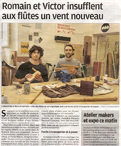 Article de Corse-Matin : « Romain et Victor insufflent aux flûtes un vent nouveau »