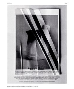 Page « Voix d'eau » du magazine, consacrée à la carafe Pan