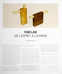 Page « Fab Lab, de l'esprit à la main » présentant les flûtes Compact
