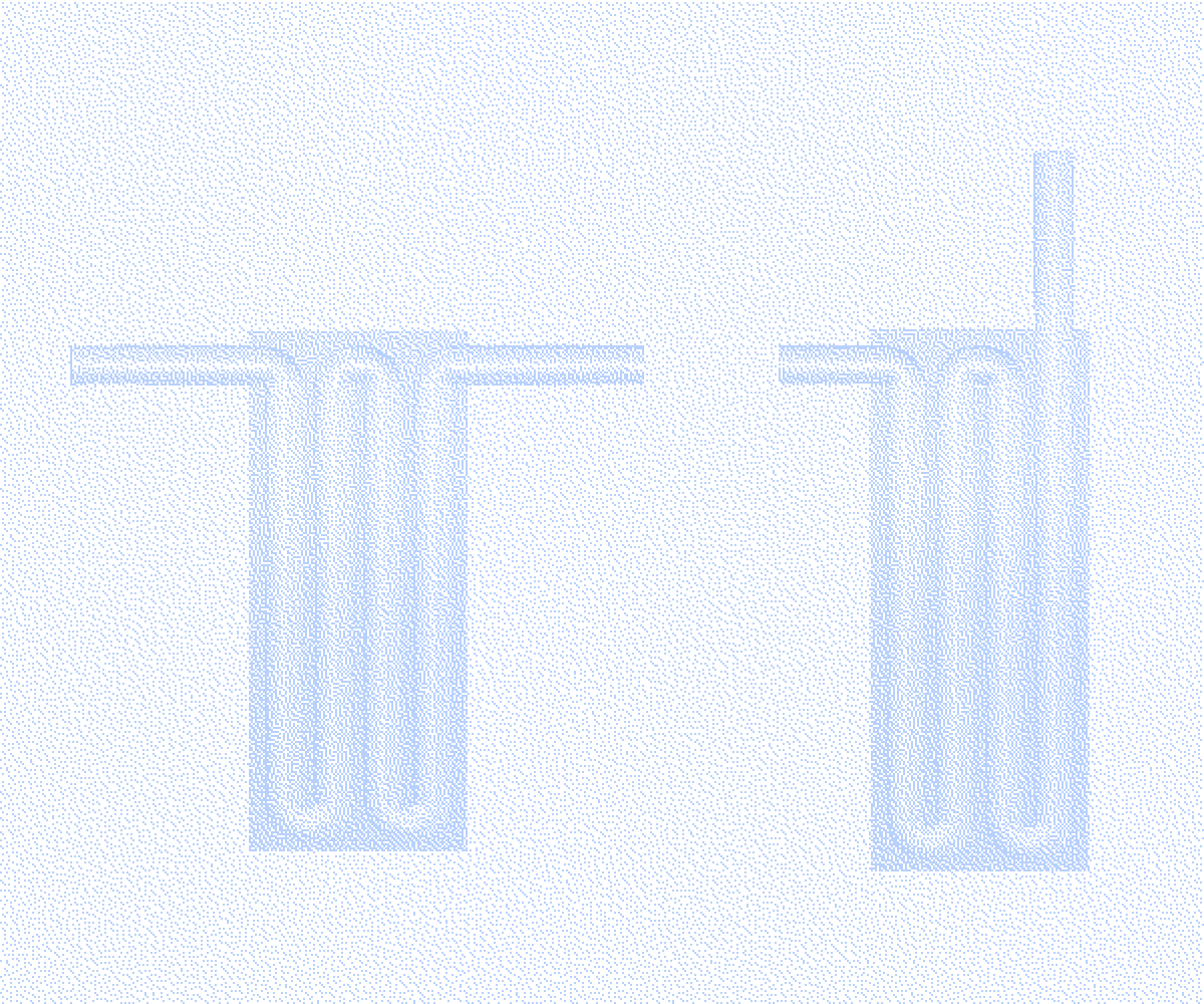Cross-section of Compact: the flute's bore folded into a serpentine inside the block