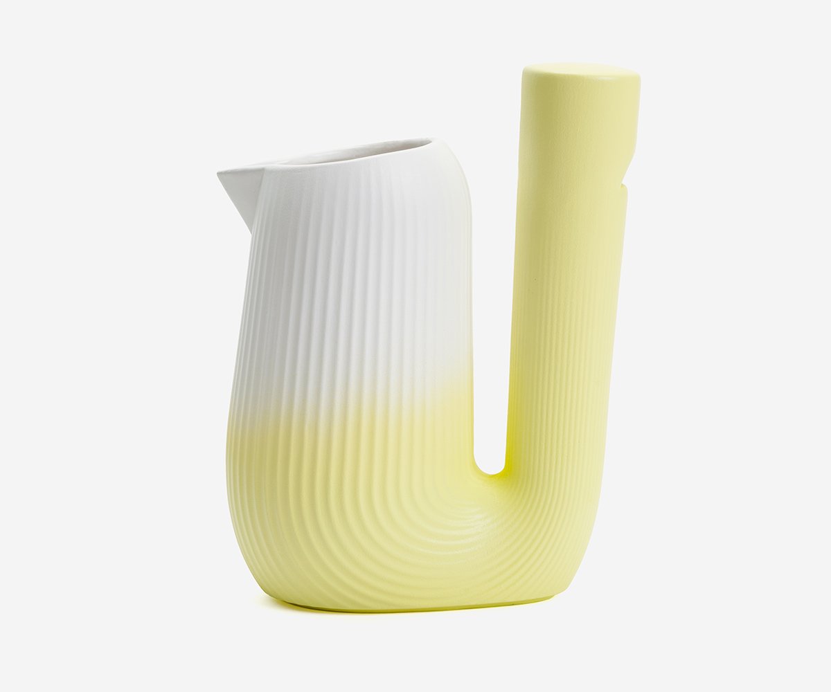 Pan carafe with a yellow gradient glaze